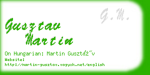 gusztav martin business card